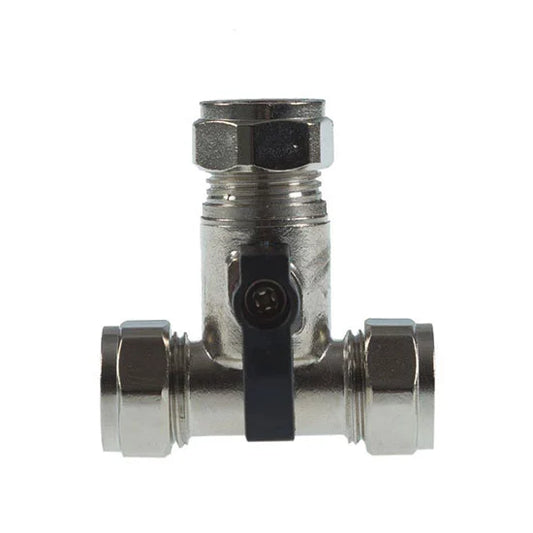 Chrome Tee Isolating Valve